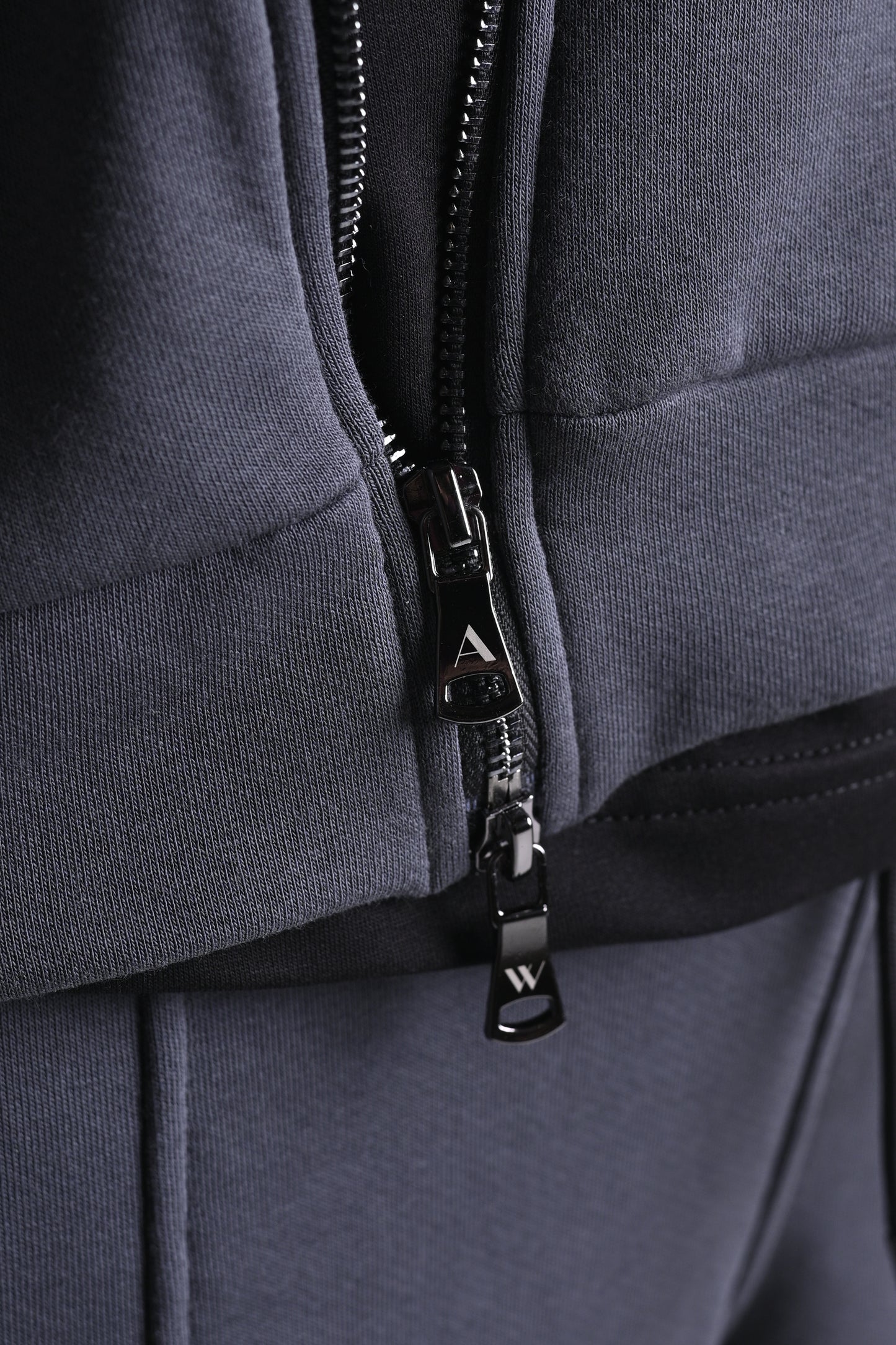 COOL GRAY ZIPPER JACKET