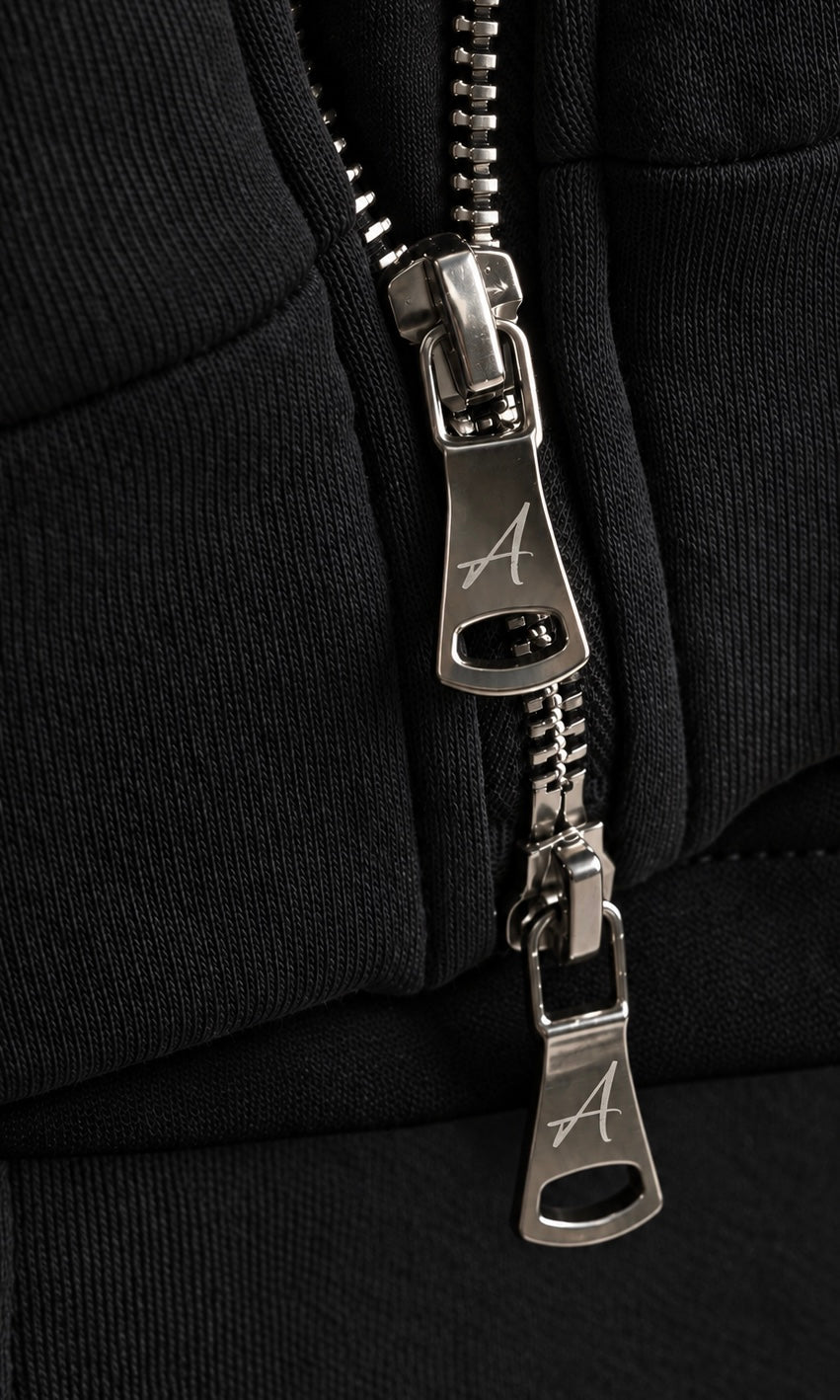 DÉPT. de la VILLE Black Oversized Zipped Jacket