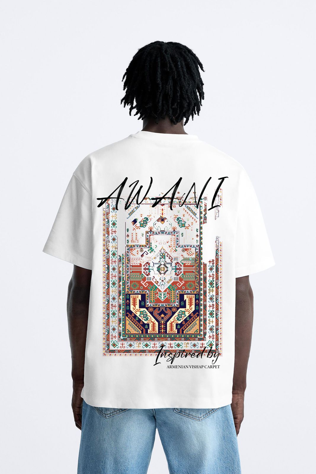 MILKY WHITE VISHAP CARPET OVERSIZED T-SHIRT