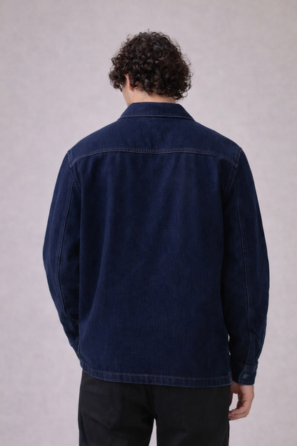 AWANI, YEREVAN MIDNIGHT BLUE JEANS OVERSHIRT