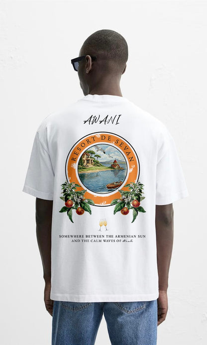 RESORT DE SEVAN MILKY WHITE OVERSIZED T-SHIRT