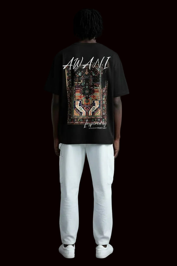 BLACK VISHAP CARPET OVERSIZED T-SHIRT