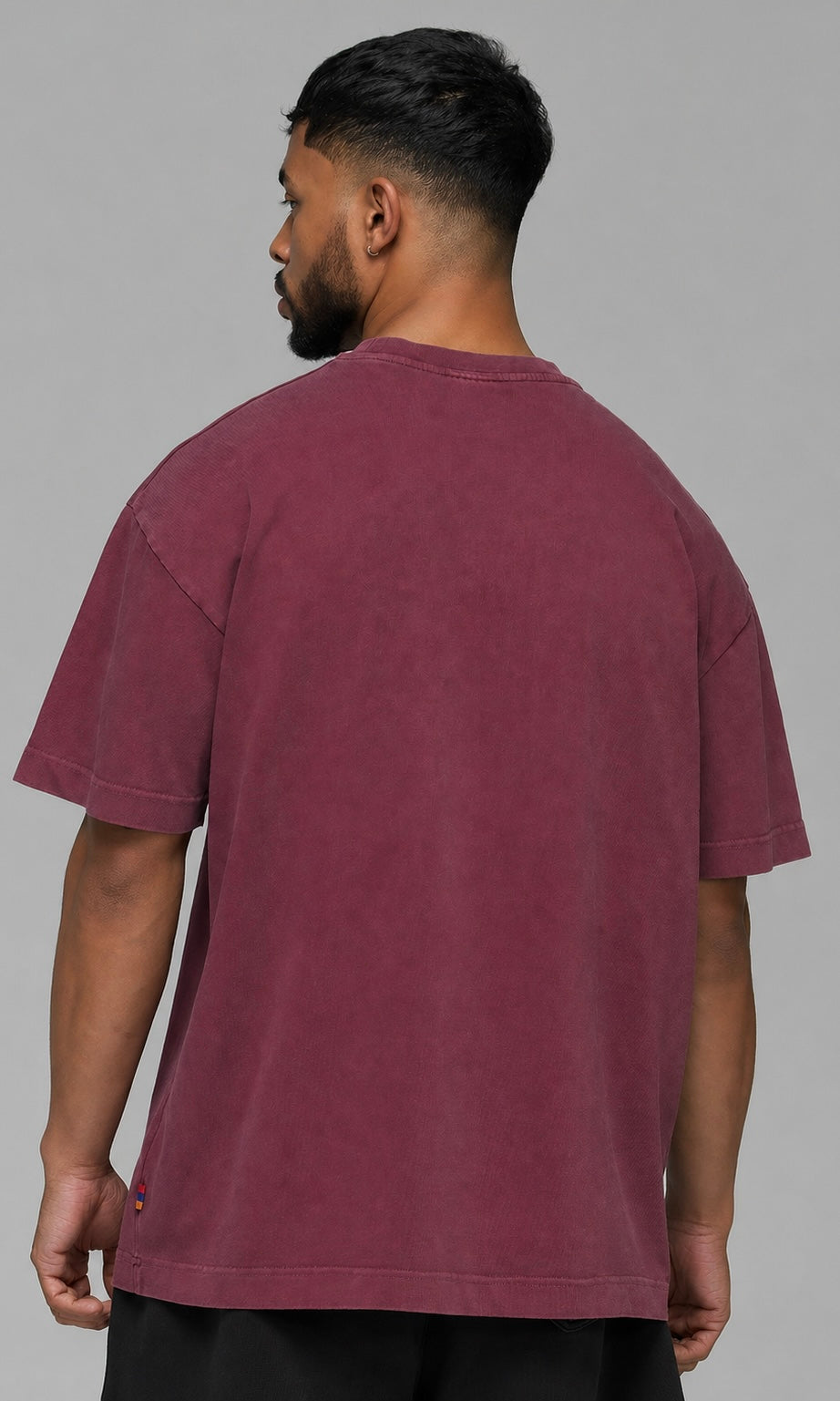 AWANI CLASSICS - BURGUNDY OVERSIZED T-SHIRT