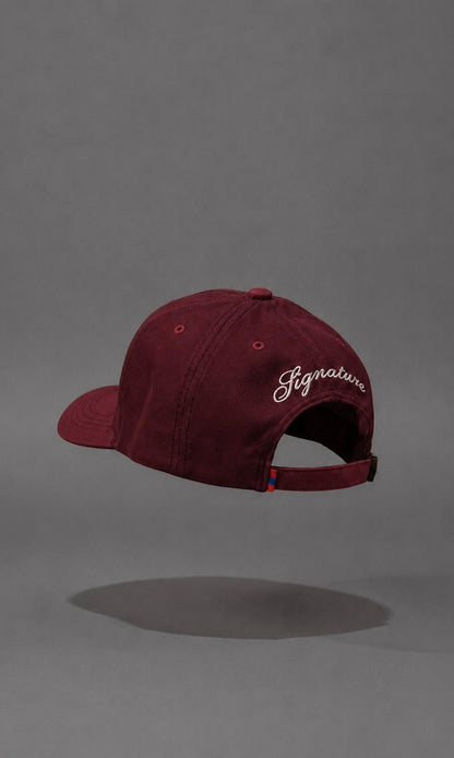 AWANI, SIGNATURE BURGUNDY LOW CROWN CAP