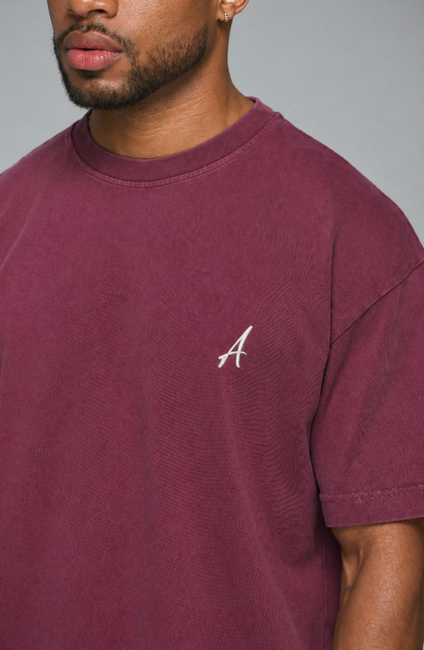 AWANI CLASSICS - BURGUNDY OVERSIZED T-SHIRT