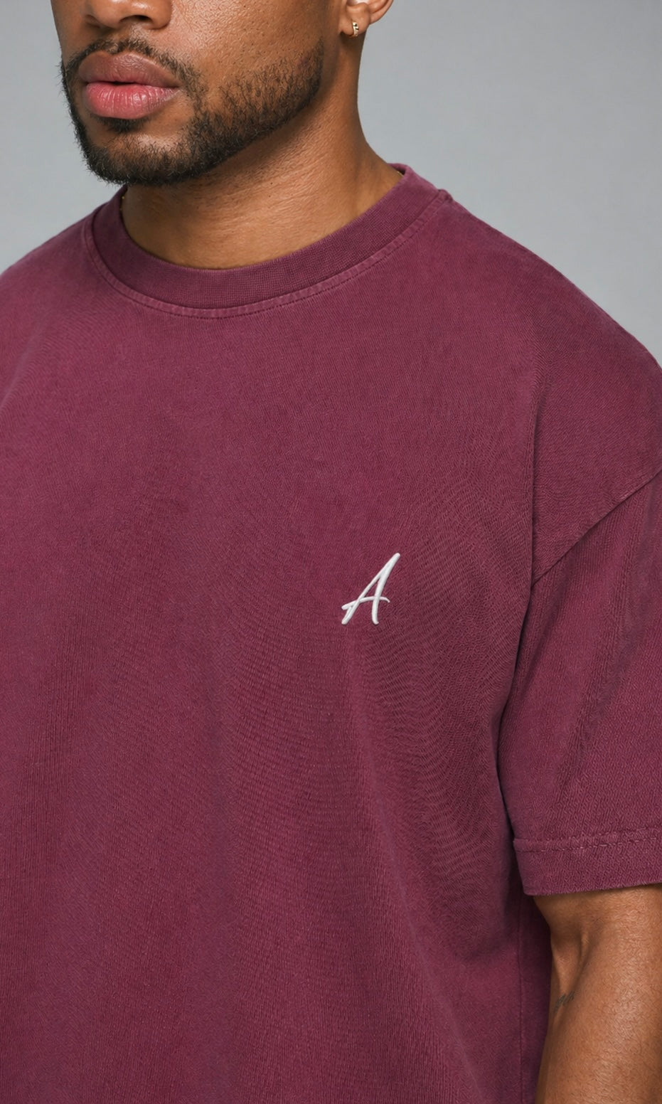 AWANI CLASSICS - BURGUNDY OVERSIZED T-SHIRT