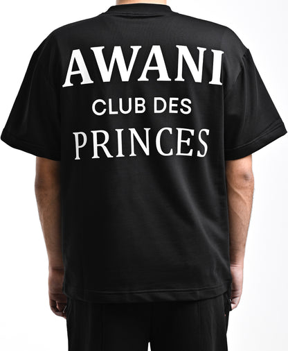 AWANI Club Des Princes Black Oversized T-Shirt