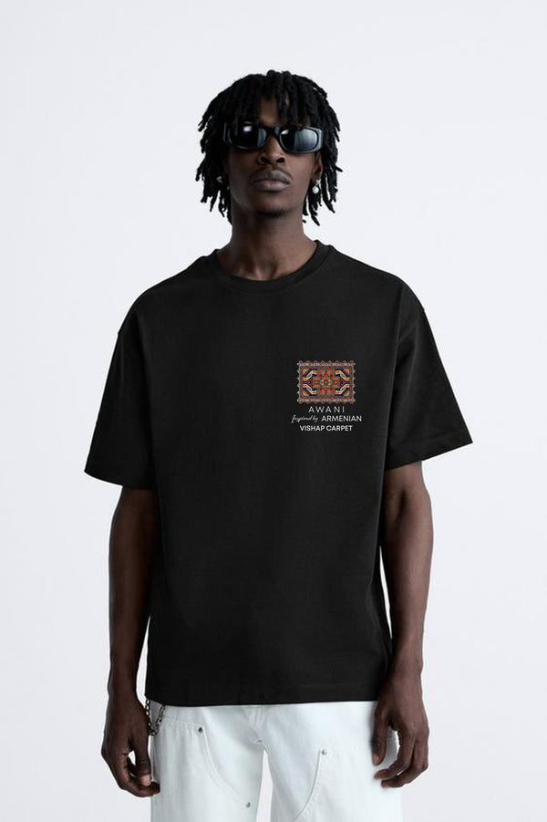 BLACK VISHAP CARPET OVERSIZED T-SHIRT