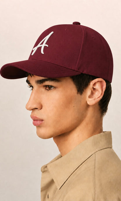 AWANI, SIGNATURE BURGUNDY LOW CROWN CAP
