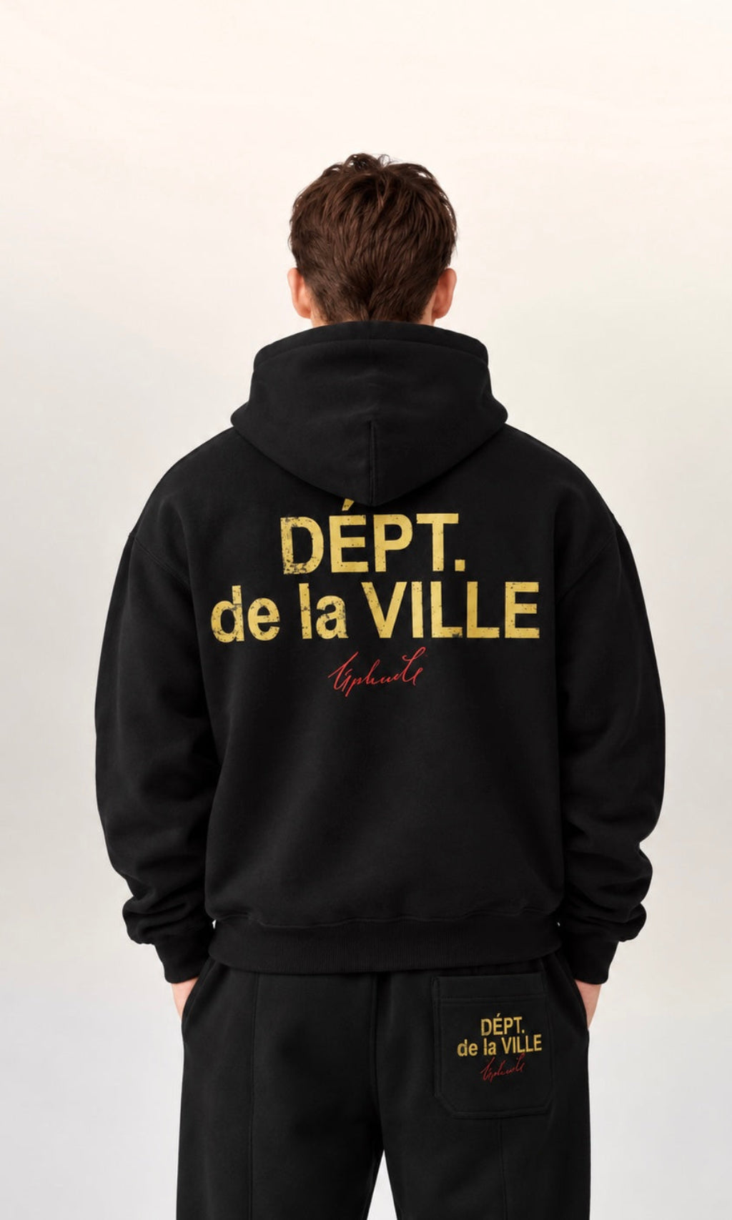 DÉPT. de la VILLE Black Oversized Zipped Jacket