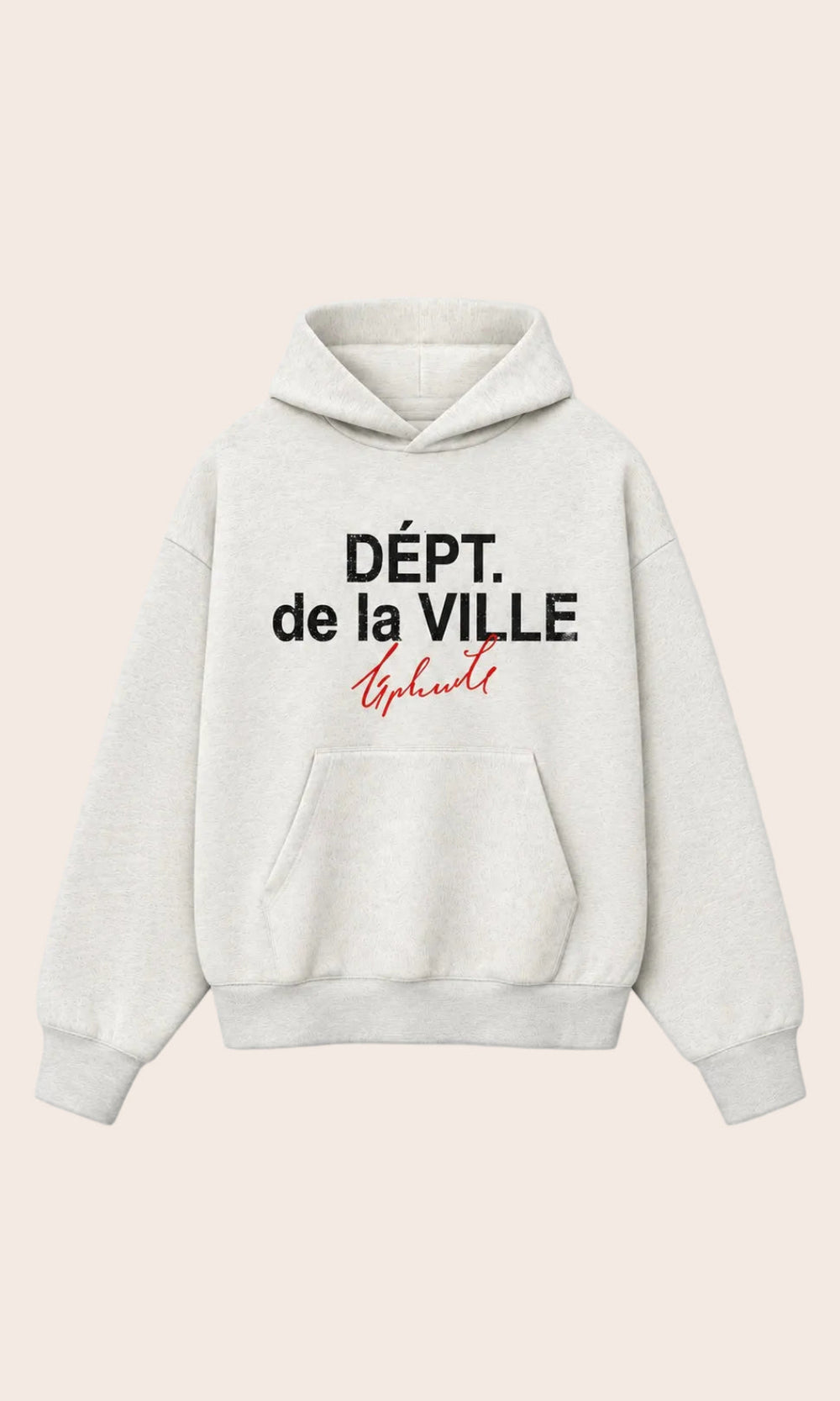 DÉPT. de la VILLE Heather Grey Oversized Hoodie