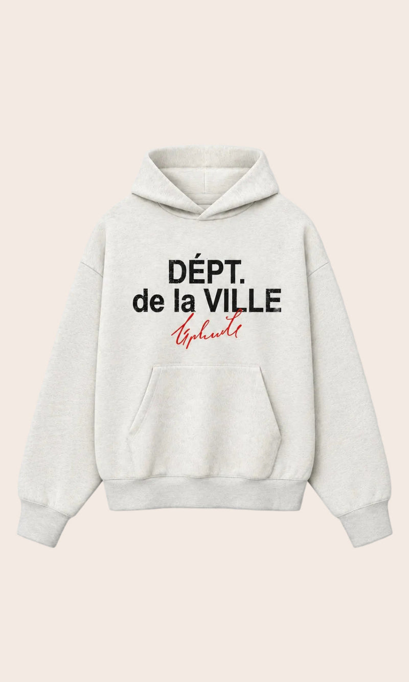DÉPT. de la VILLE Heather Grey Oversized Hoodie