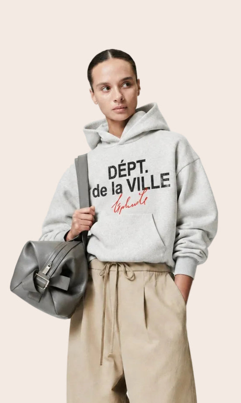 DÉPT. de la VILLE Heather Grey Oversized Hoodie