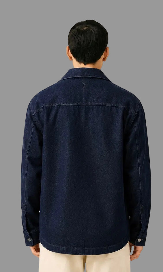AWANI, YEREVAN MIDNIGHT BLUE JEANS OVERSHIRT