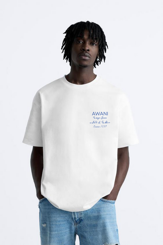 AWANI «Ես և Նա» Milky White Oversized T-Shirt