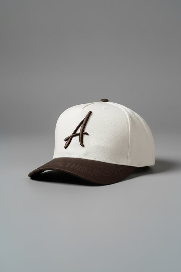 AWANI, SIGNATURE BEIGE/CHOCOLATE HIGH CROWN BASEBALL CAP